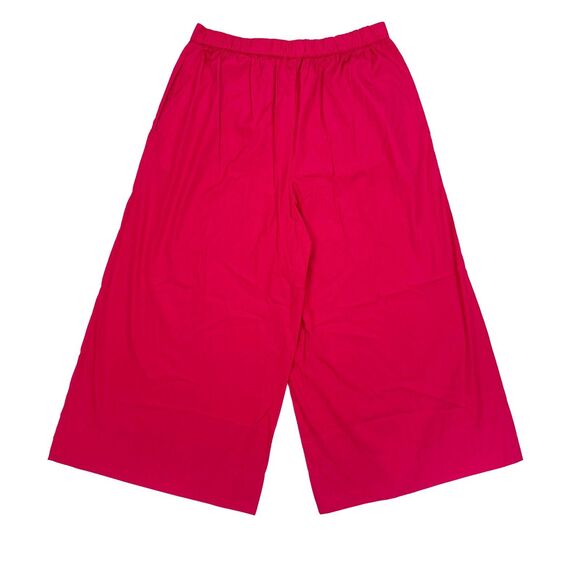 MADEWELL Pull-On Culottes M Cotton Poplin Watermelon Pink Crop Wide Leg B35 - Picture 3 of 6